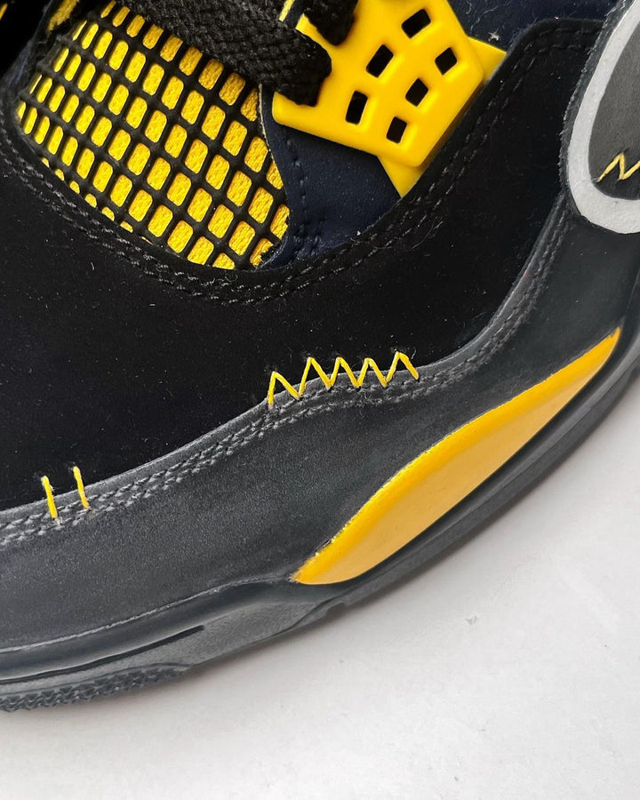 Yellow Black Front Custom Air Jordan 4