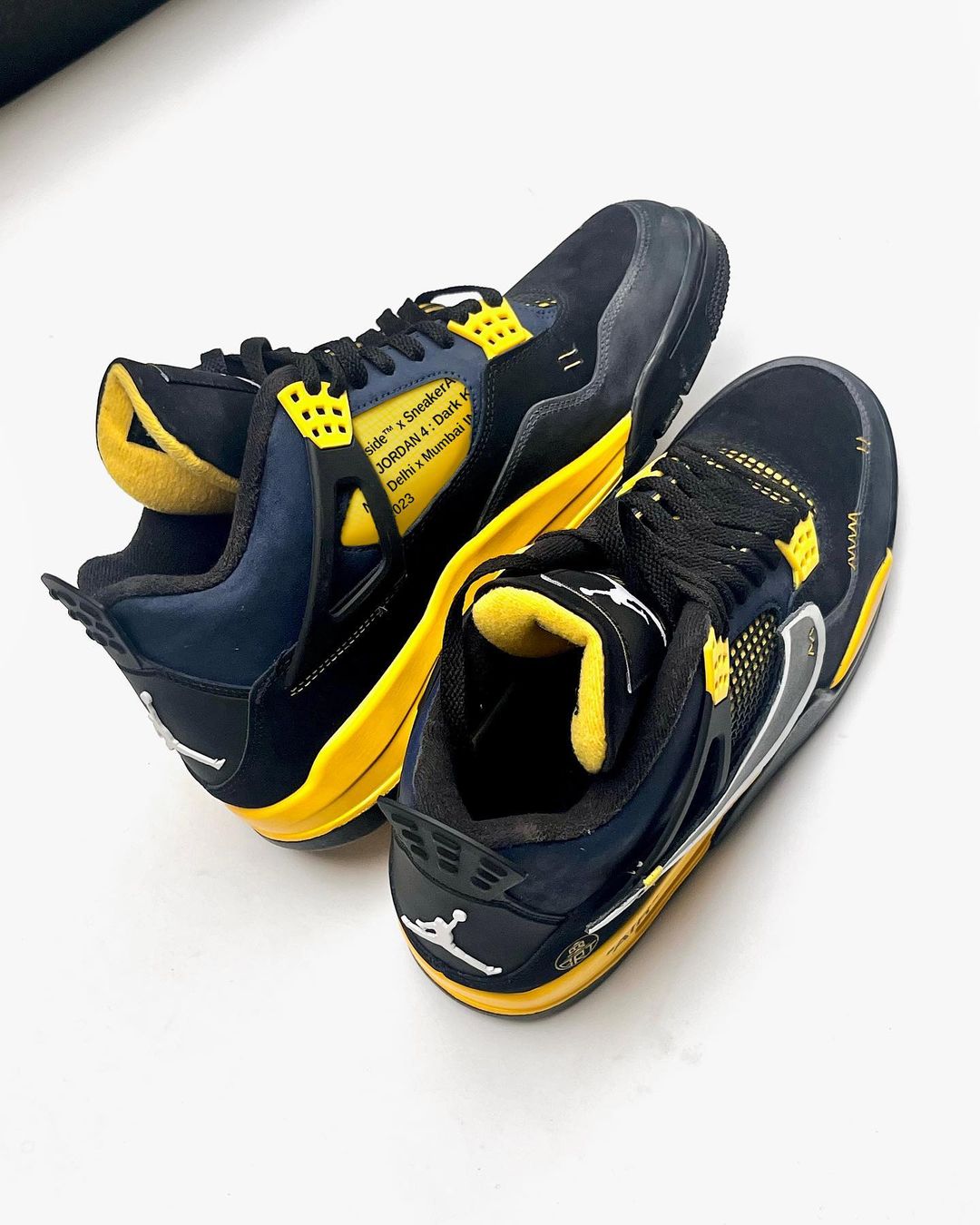 Yellow Black Front Custom Air Jordan 4