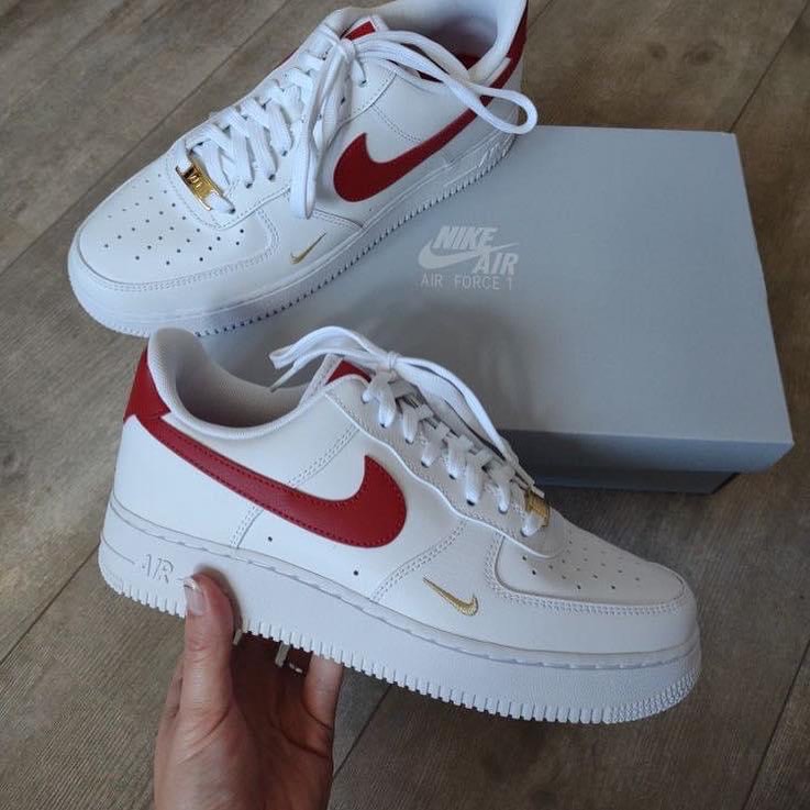 Custom Air Force 1 White Red Double Swoosh