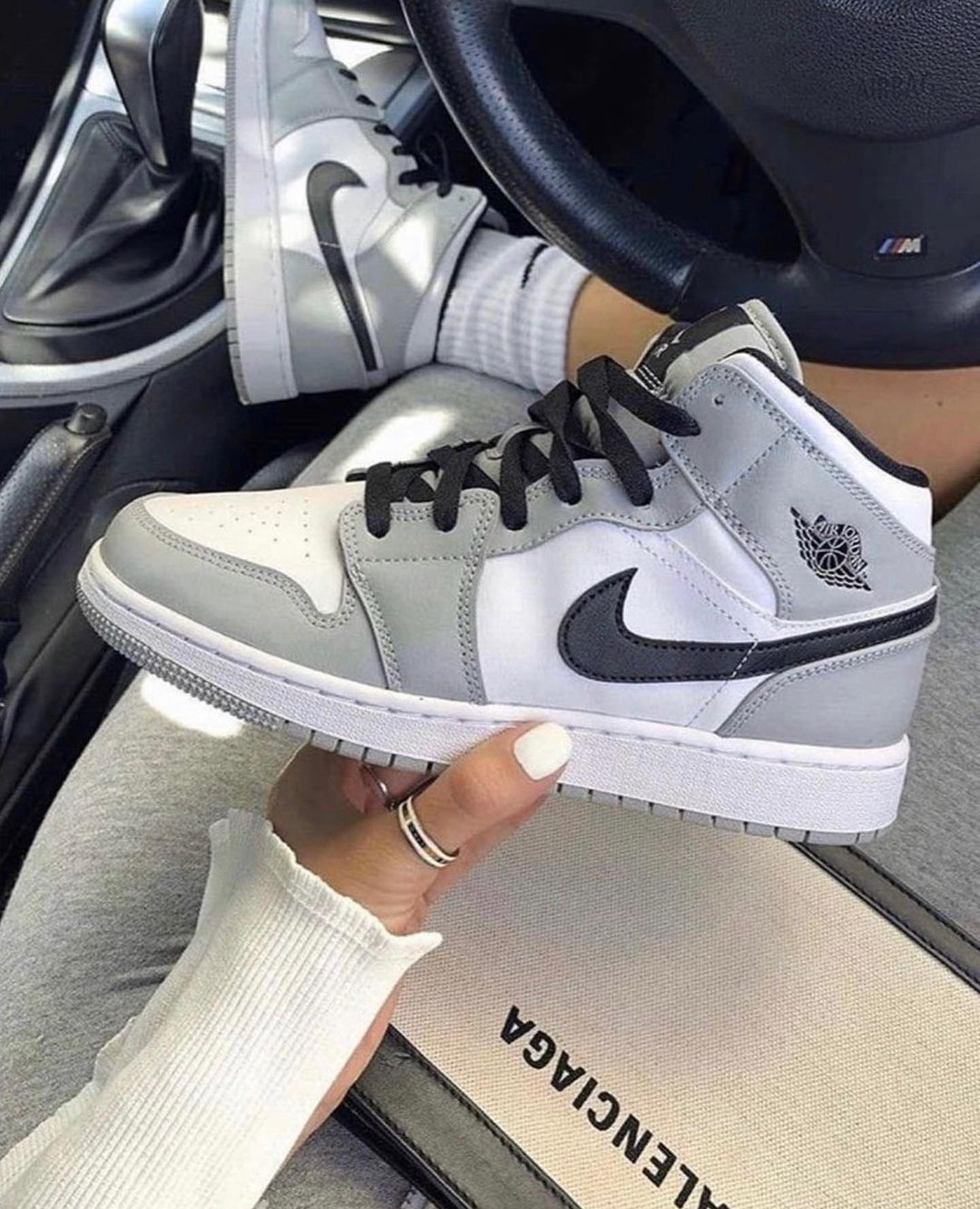 Custom Air Jordan 1 Grey Black