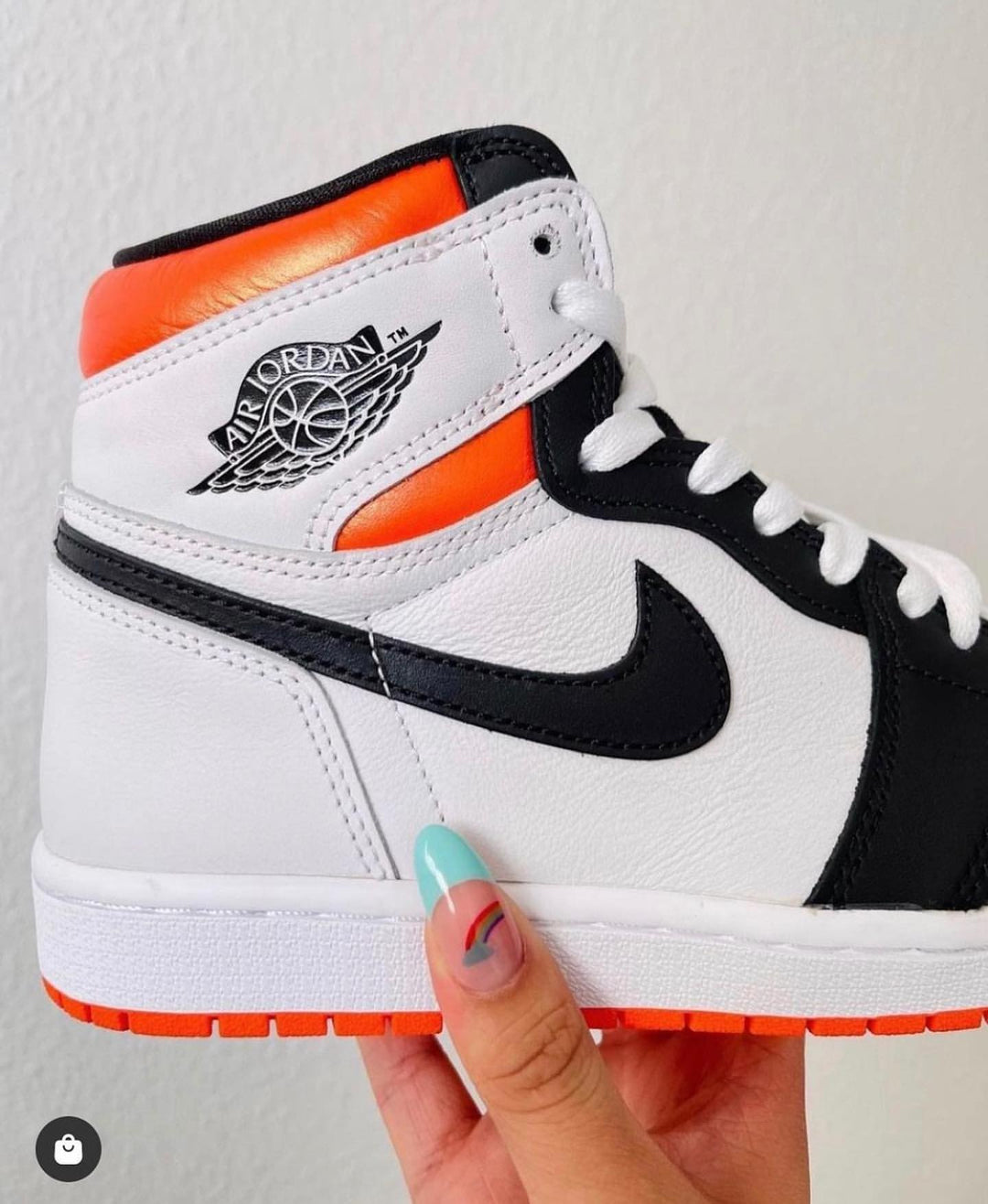 Custom Air Jordan 1 Black White Orange