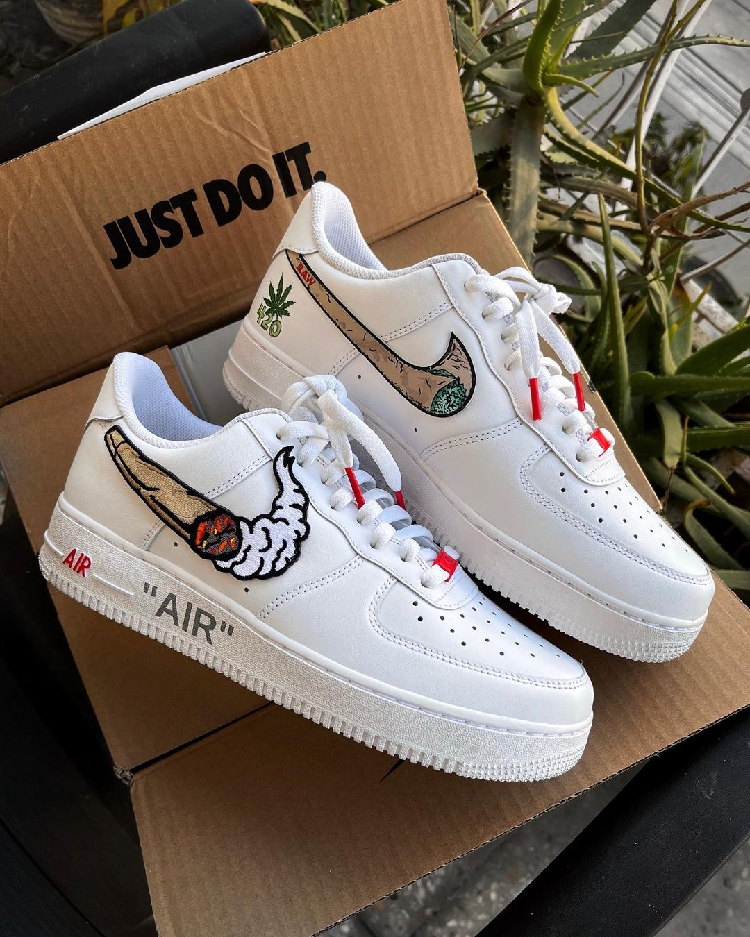 Khaki Classical Torch LV Logo Custom Air Force 1