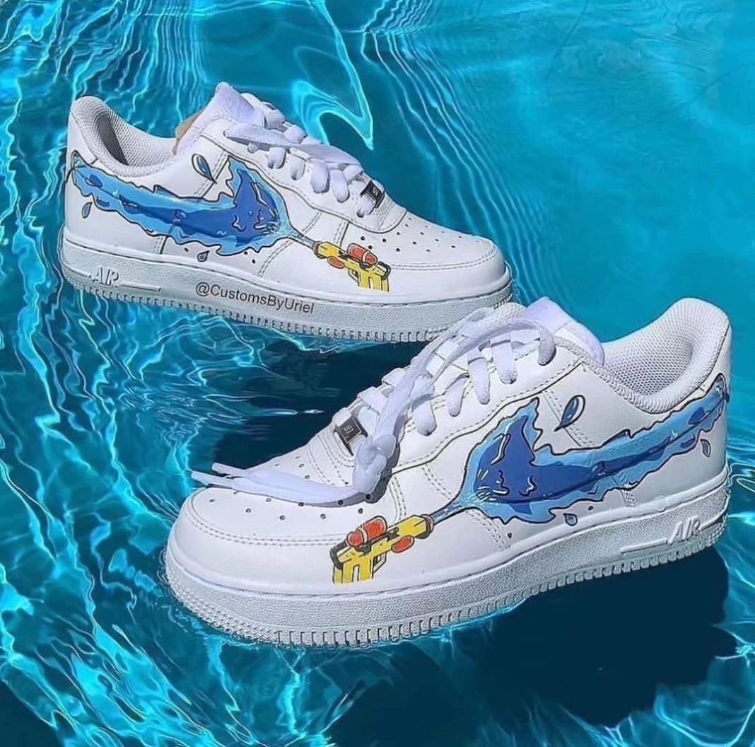Blue Wave Water Spray Gun Custom Air Force 1