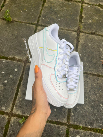 Custom Air Force 1 Colorful Lines