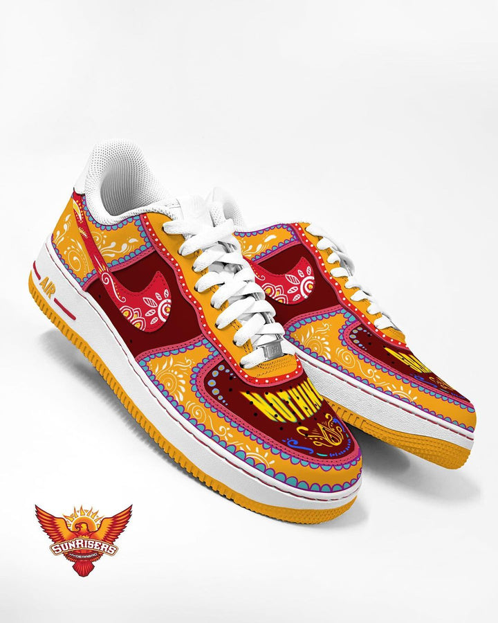 Cricket Team Logo Color Yellow Black Purple Red  Custom Air Force 1