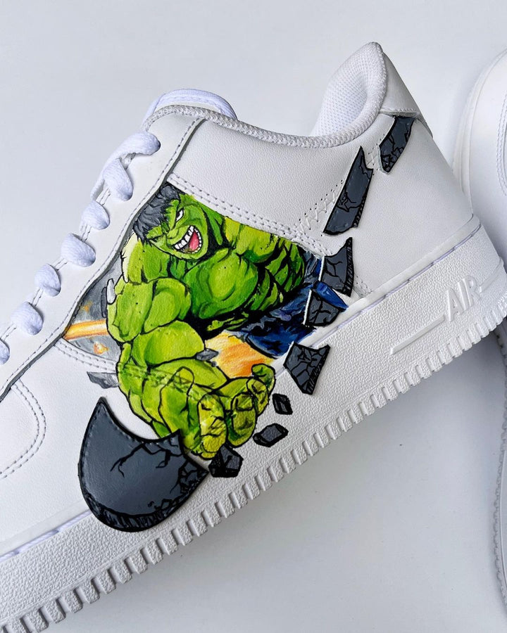 Cartoon Role Lightning Green Gray  Custom Air Force 1