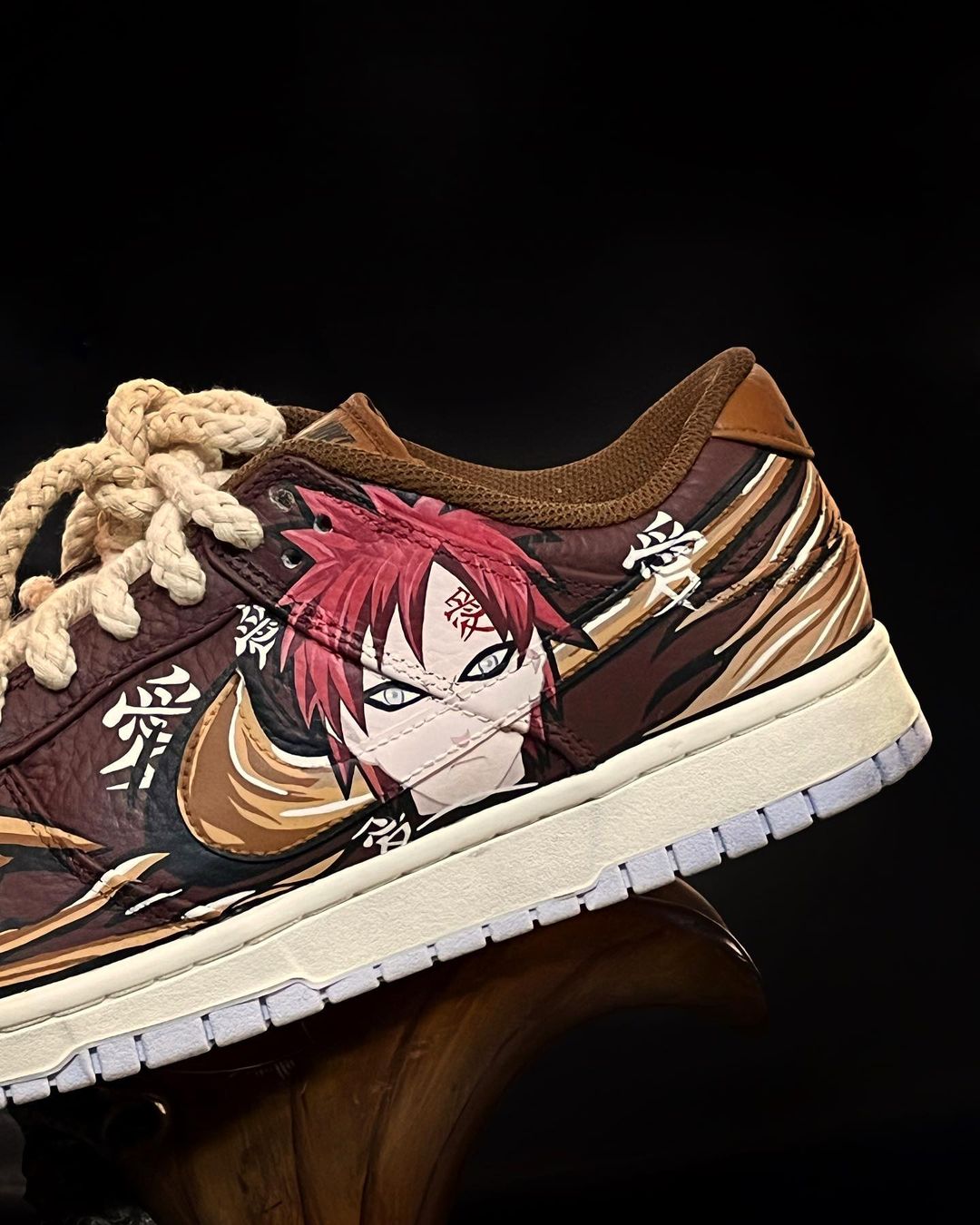 Cartoon Man Red Dark Light Brown Font Custom Air Force 1