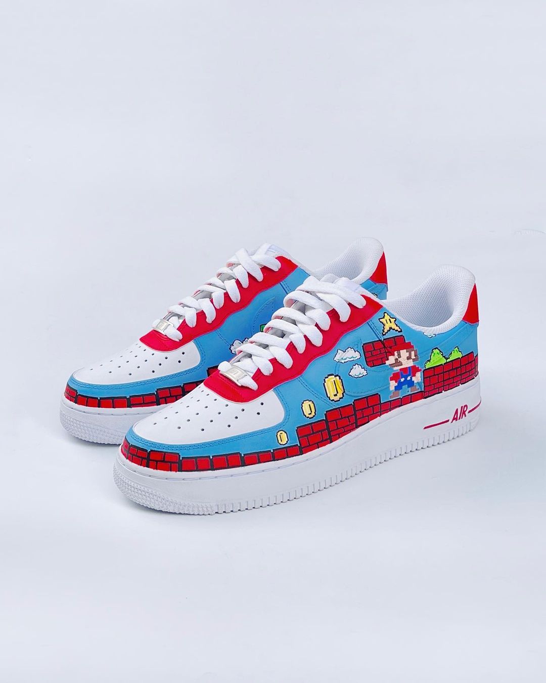 Cartoon Role Red House Blue Sky Custom Air Force 1