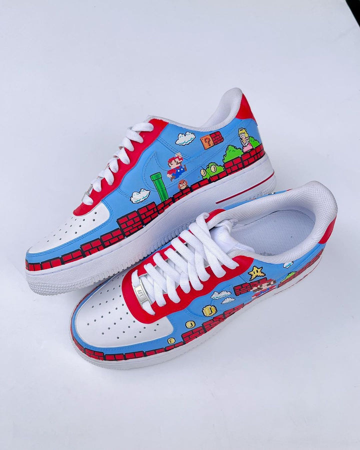 Cartoon Role Red House Blue Sky Custom Air Force 1