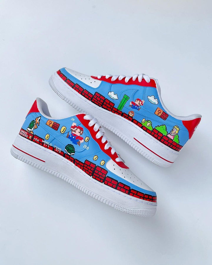 Cartoon Role Red House Blue Sky Custom Air Force 1