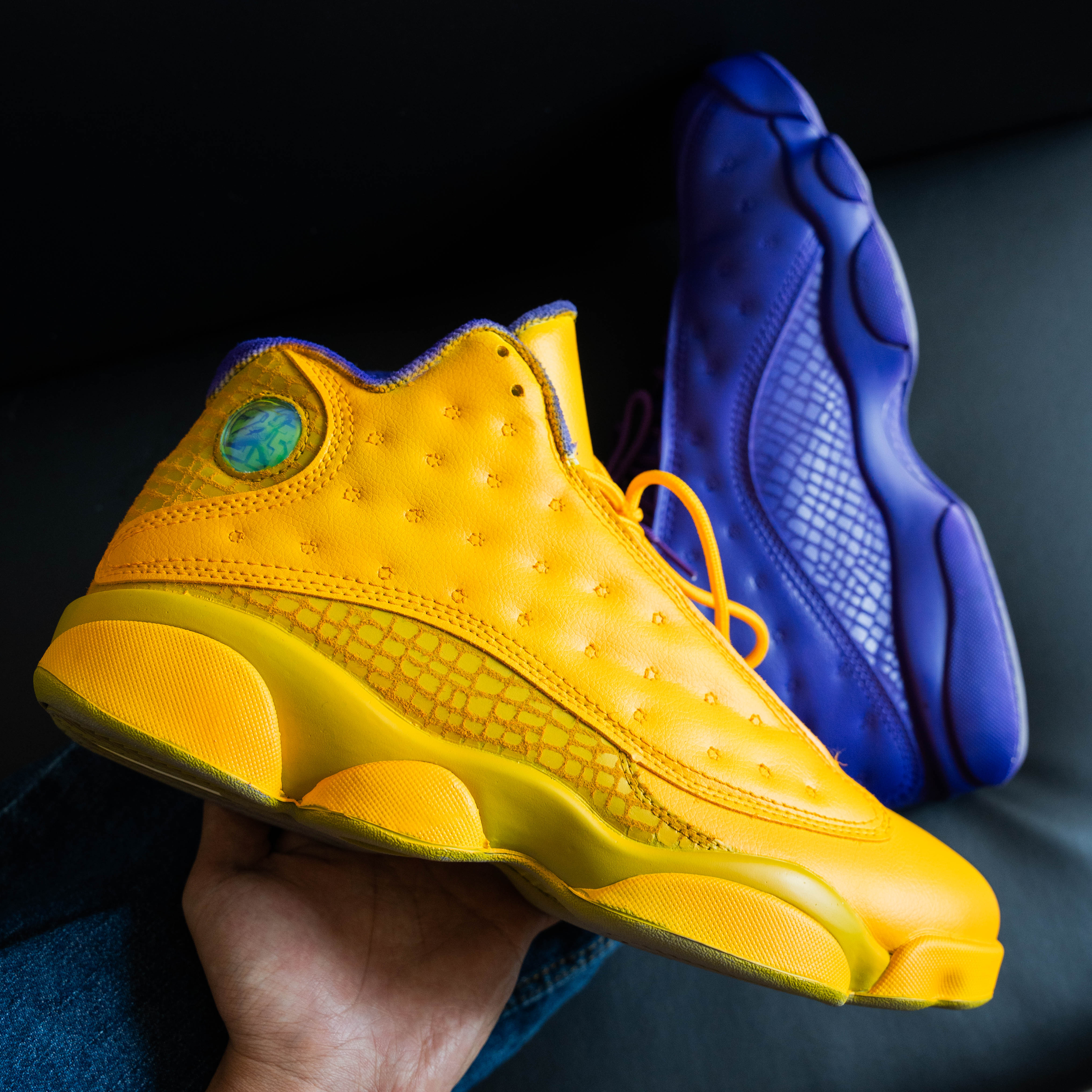 Yellow Purple Custom Air Jordan 13 XX CUSTOM