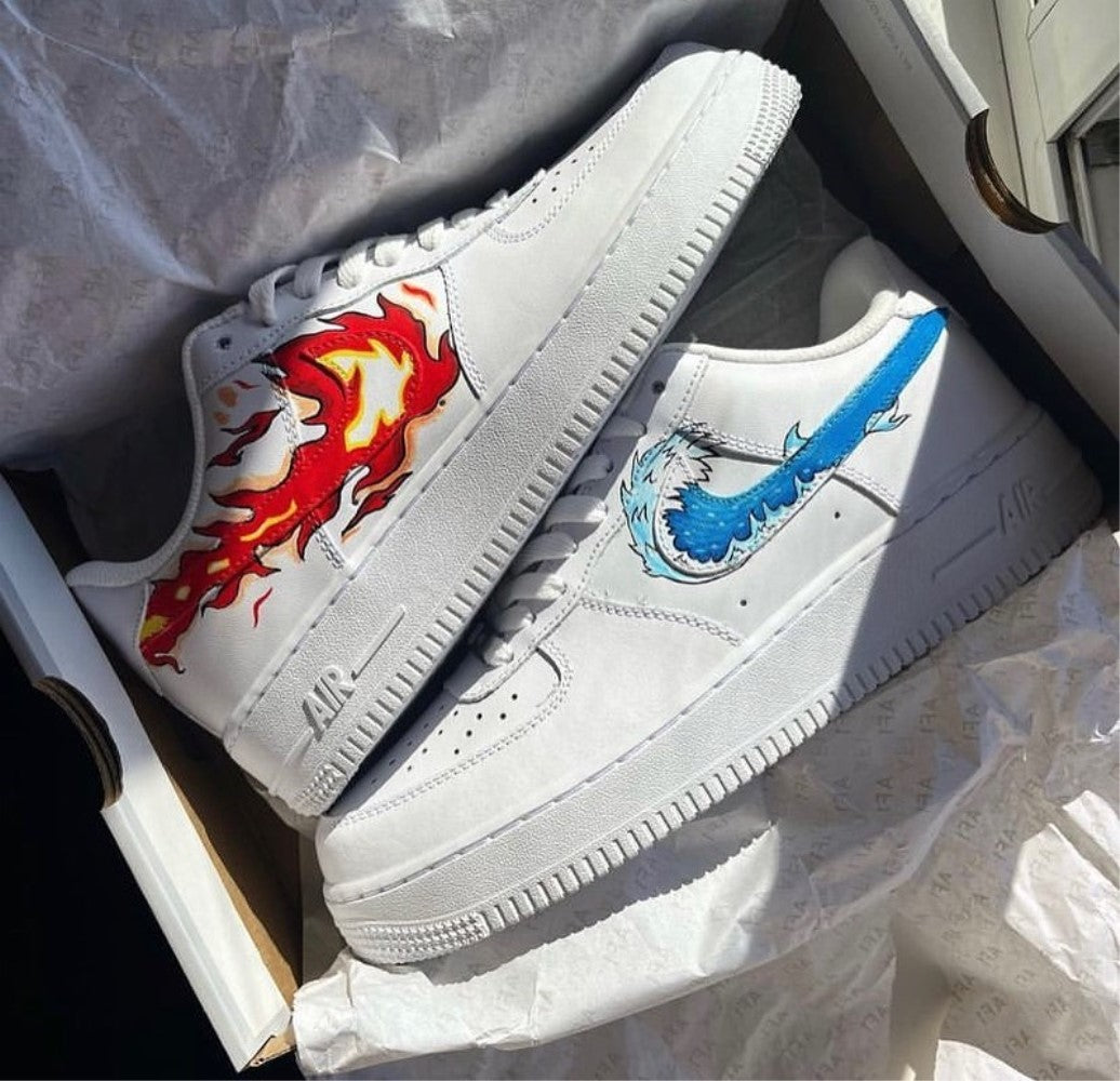 Fire And Water Custom Air Force 1 – XX CUSTOM