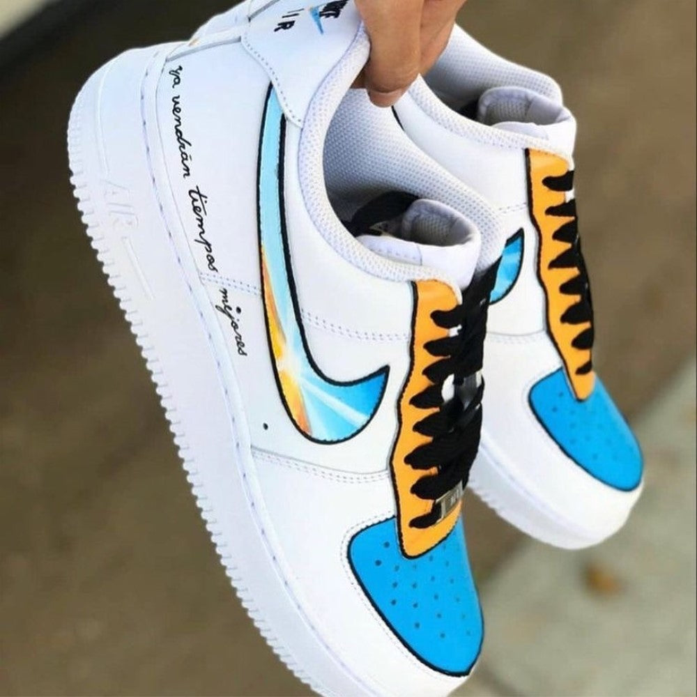 Blue Yellow Custom Air Force 1