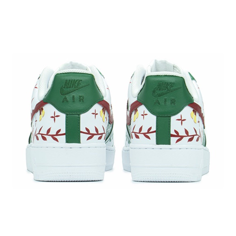 Green Leaf Christmas Xmas Gift Sneakers Custom Air Force 1