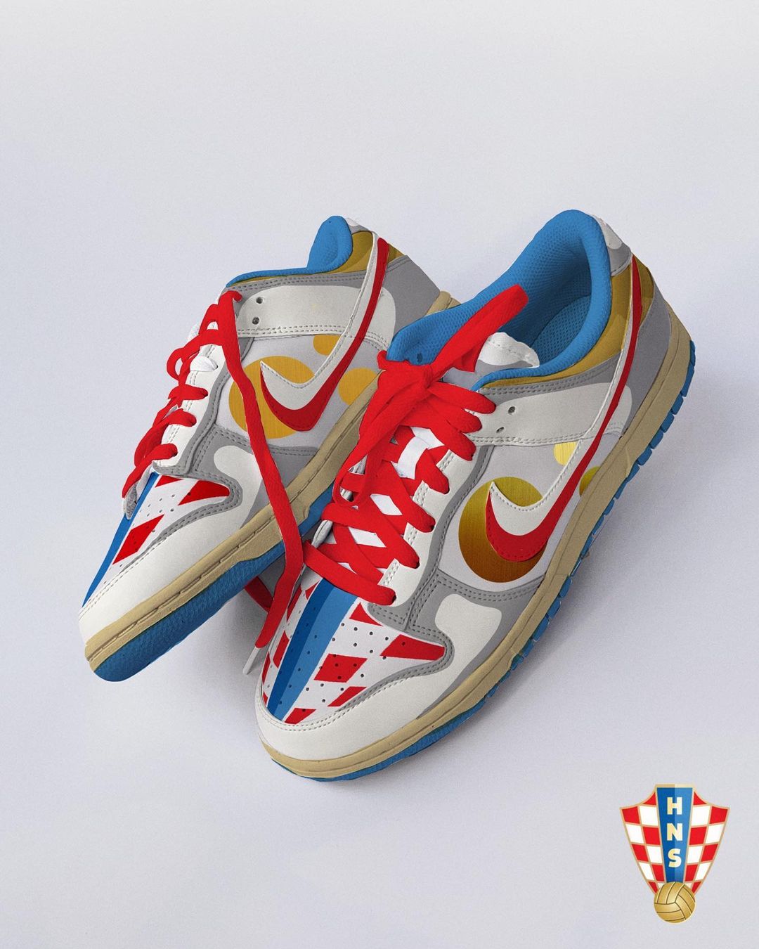 Blue Gold Green Red Custom Air Force 1