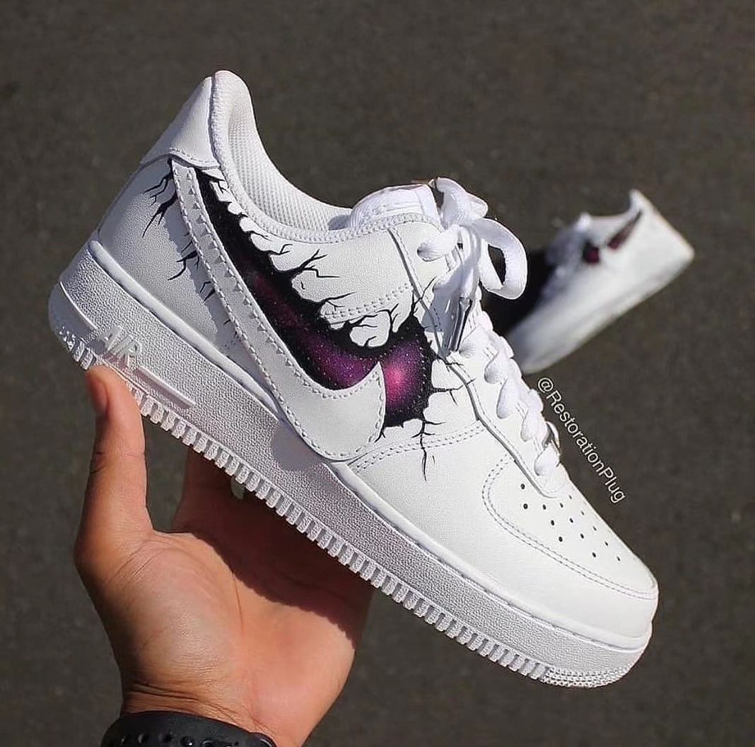 Purple Swoosh Custom Air Force 1