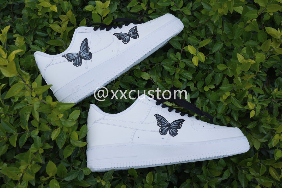 Blue Butterfly White Custom Air Force 1