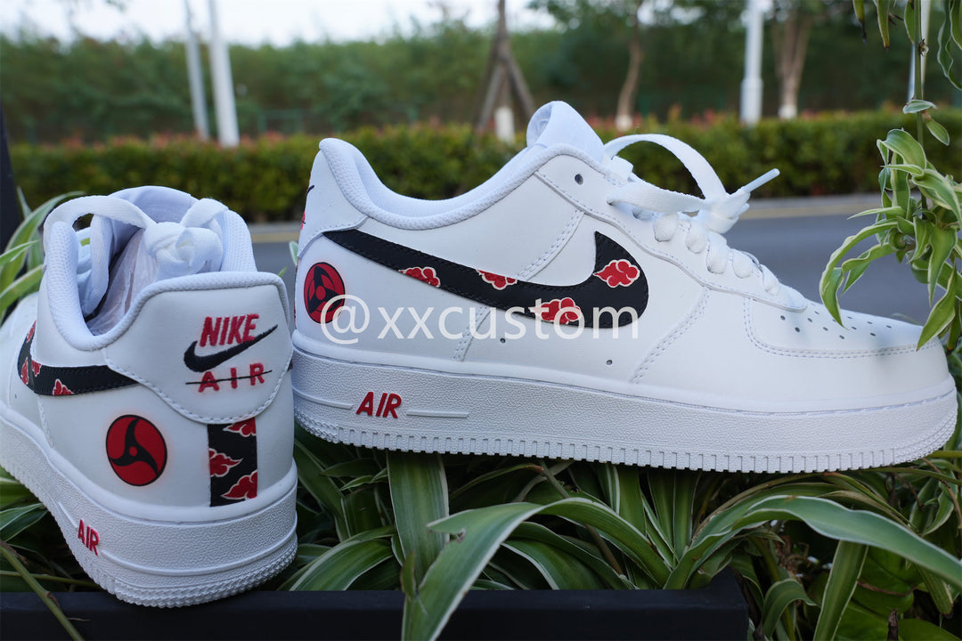 Black Swoosh Red Cloud Custom Air Force 1