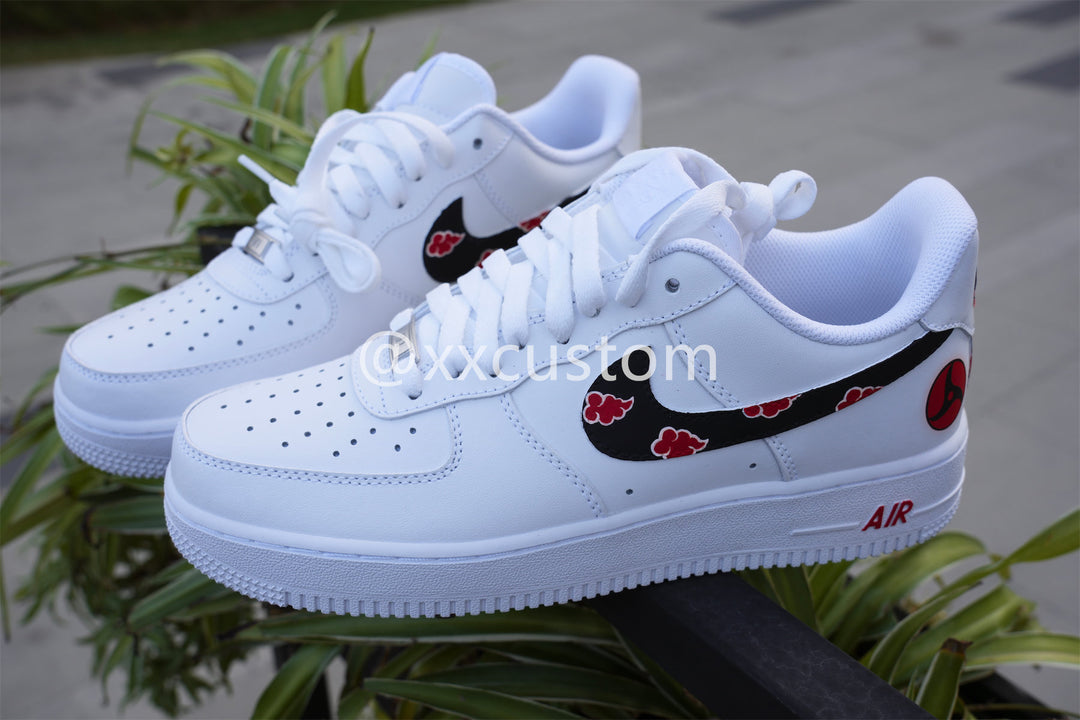 Red Cloud Black Swoosh Custom Air Force 1