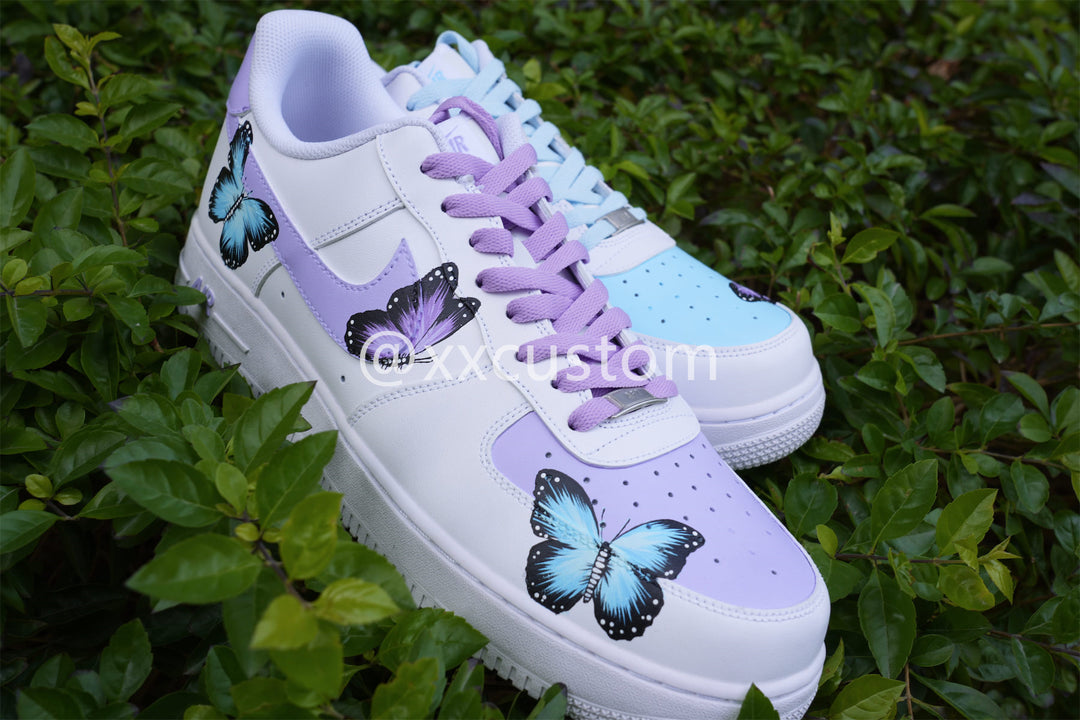 Blue Purple Butterfly Custom Air Force 1