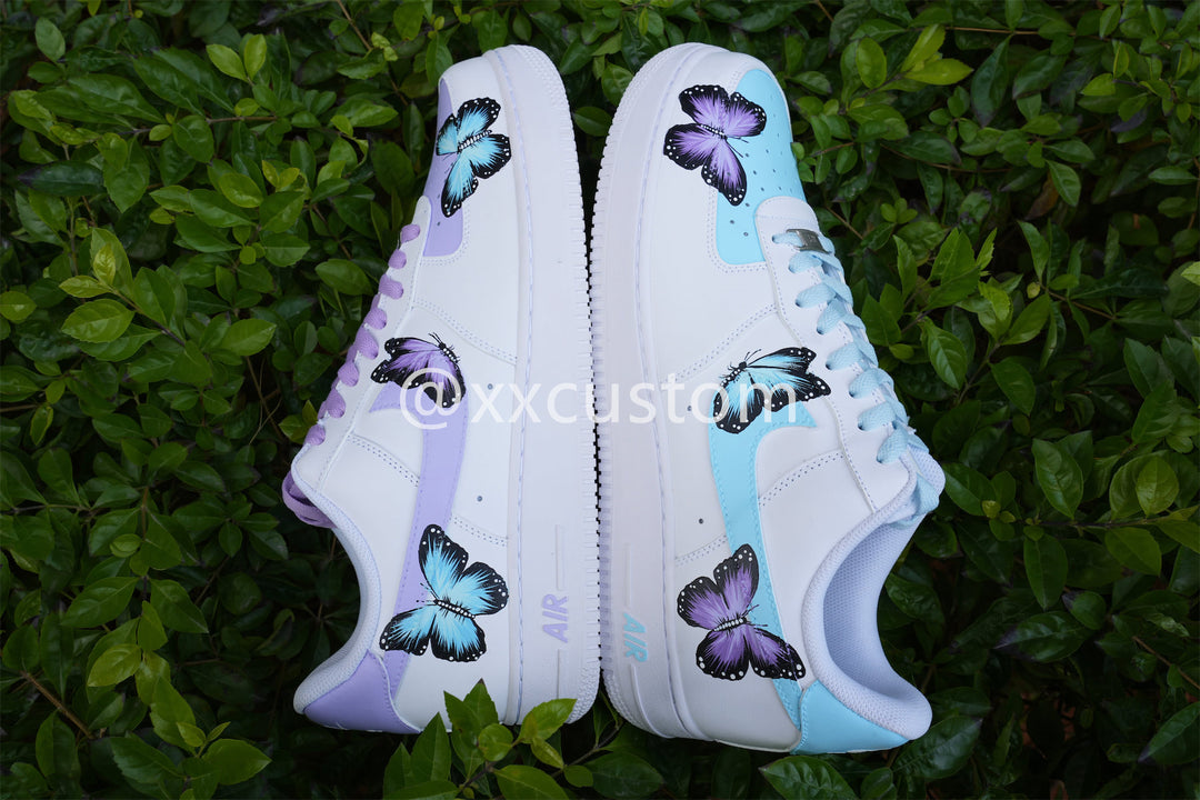 Purple Blue Butterfly Custom Air Force 1