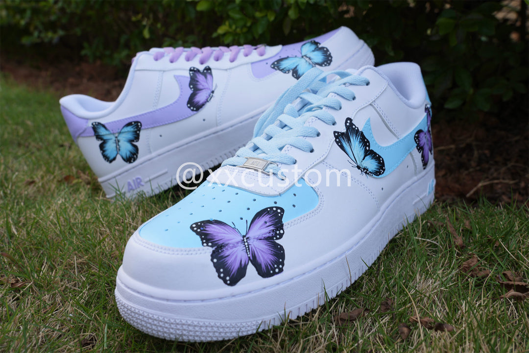 Butterfly Blue Purple Custom Air Force 1