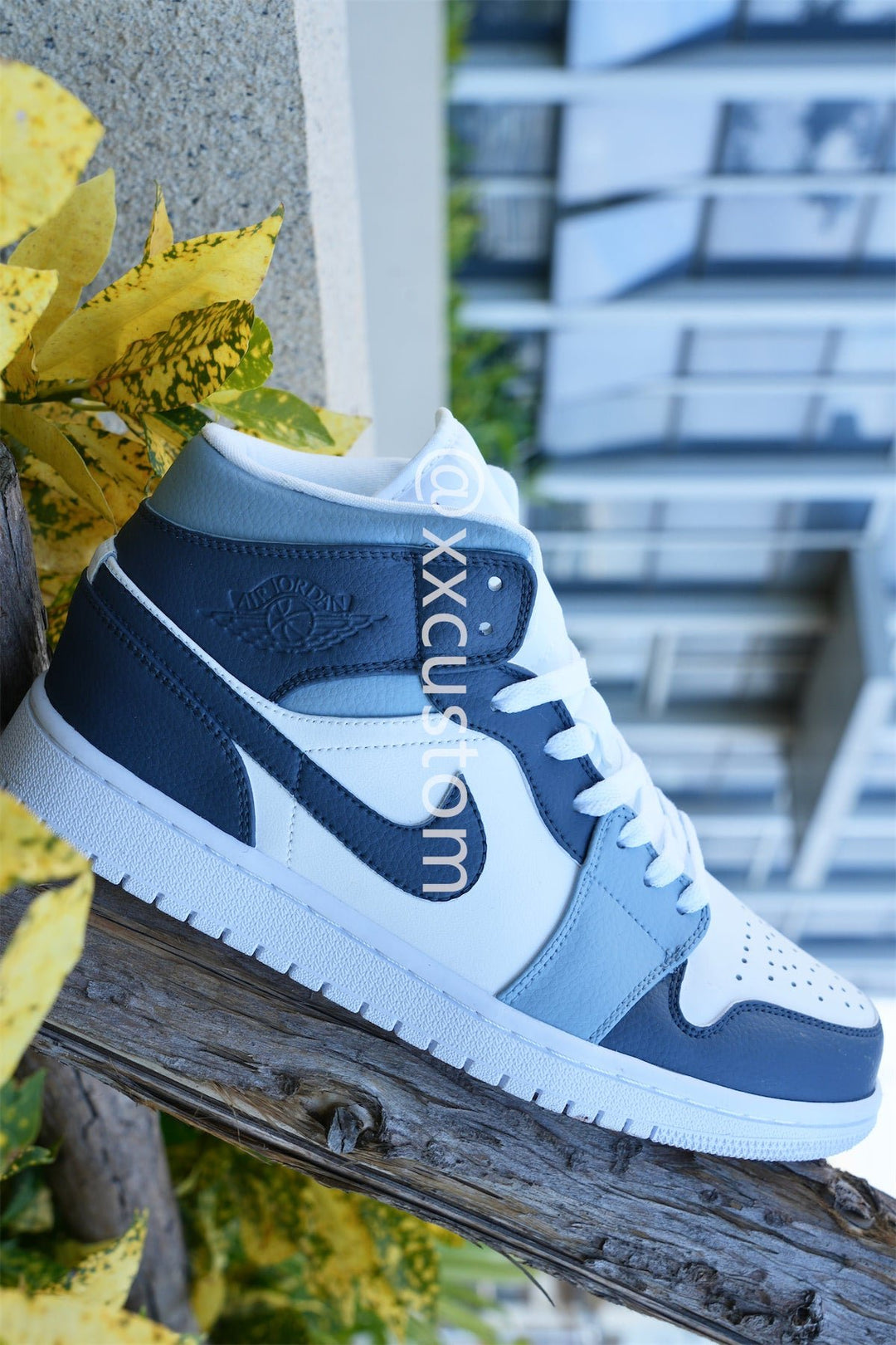 Custom Air Jordan 1 Light Dark Blue White