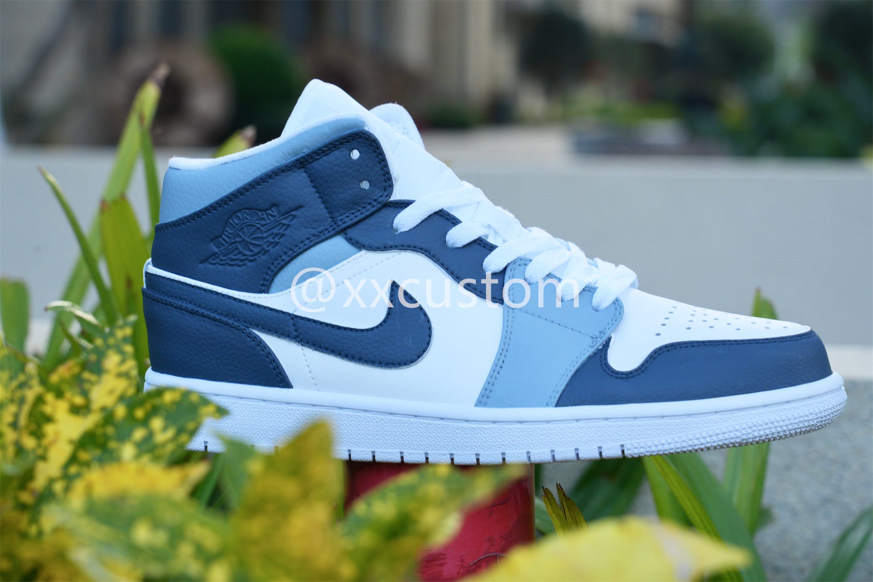 White Light Dark Blue Custom Air Jordan 1 XX CUSTOM