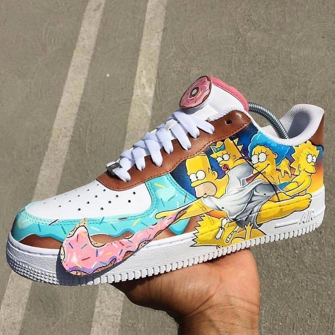 Cartoon Role Pink Yellow Custom Air Force 1