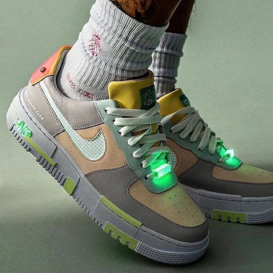 Luminescent Lace Khaki Gray Custom Air Force 1