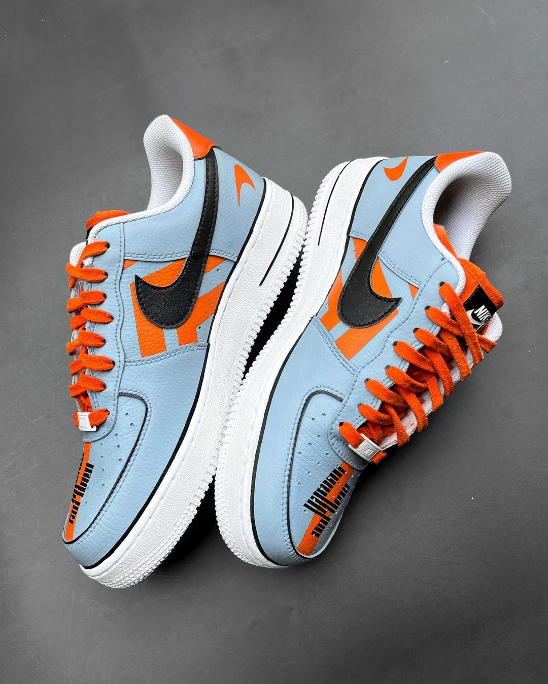 Car Color Blue Orange Black Custom Air Force 1 XX CUSTOM