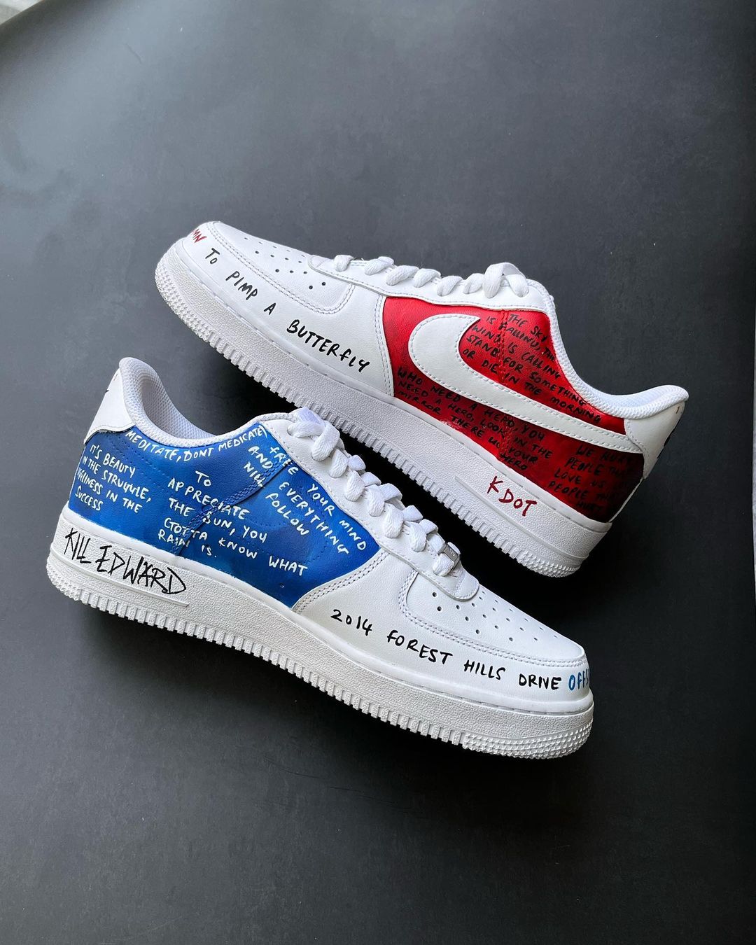 Cartoon Role Blue Red Custom Air Force 1