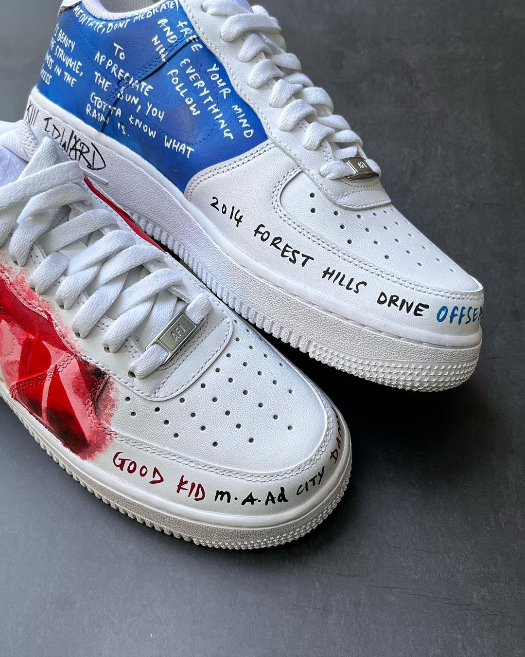 Cartoon Role Blue Red Custom Air Force 1