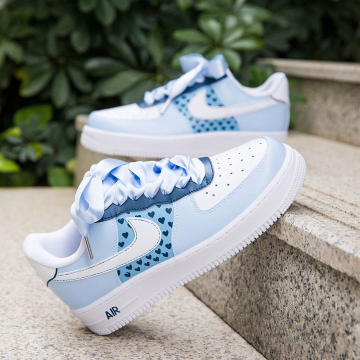 Blue Hearts Custom Air Force 1