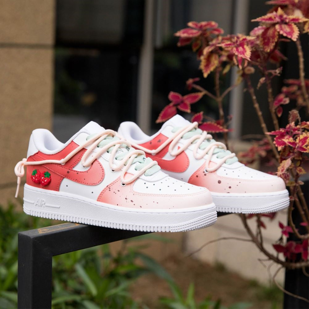 Red Strawberry Custom Air Force 1