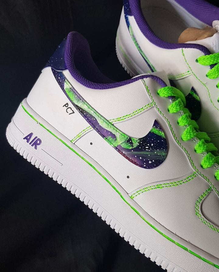 Purple Green White Custom Air Force 1
