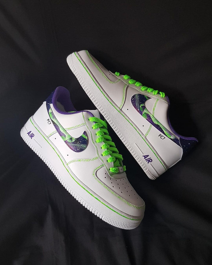 Purple Green White Custom Air Force 1