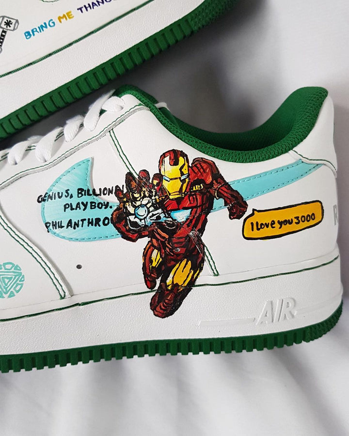 Cartoon Hero Giant Blue Red Green Custom Air Force 1