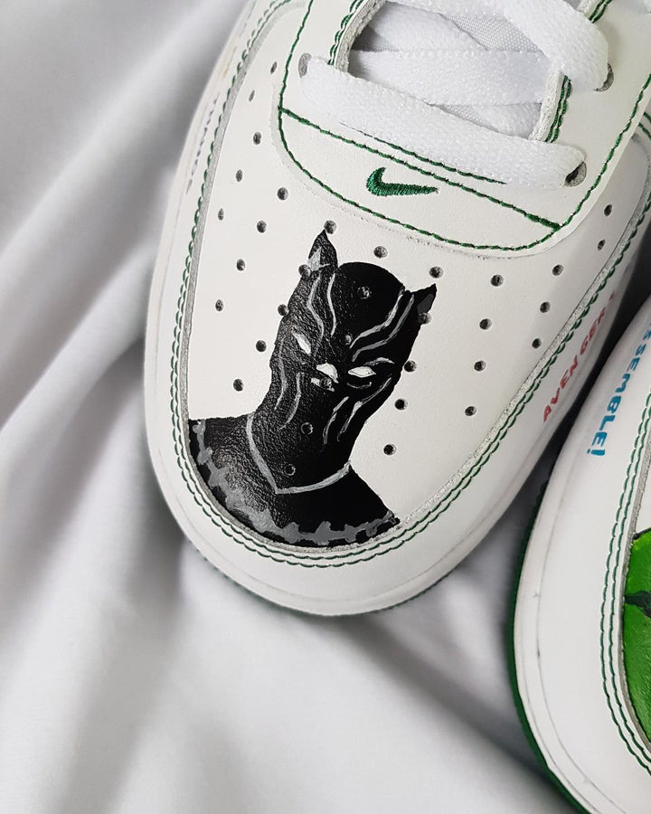 Cartoon Hero Giant Blue Red Green Custom Air Force 1