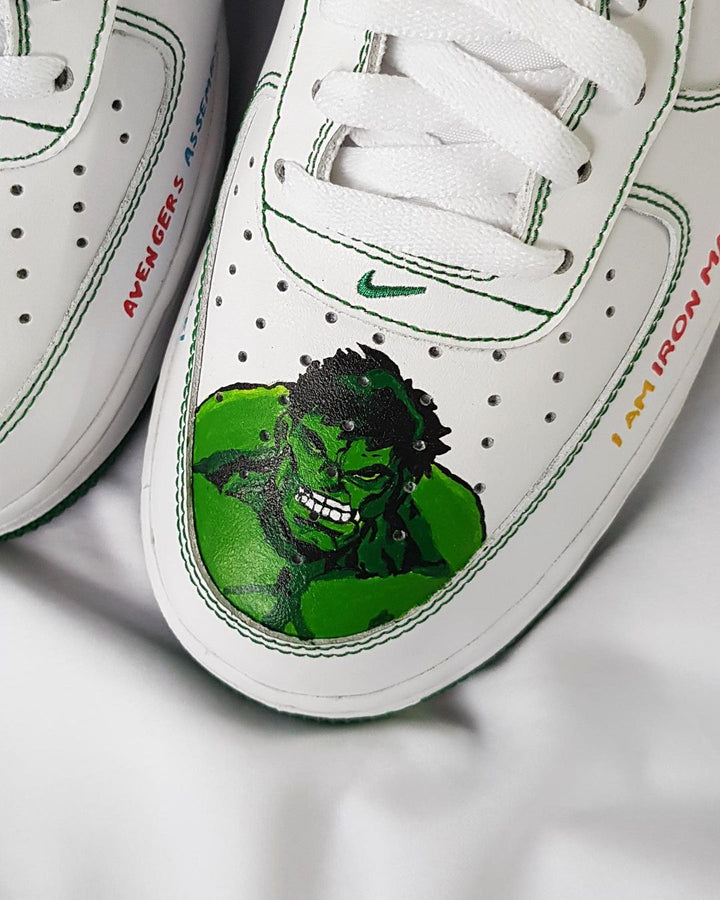 Cartoon Hero Giant Blue Red Green Custom Air Force 1