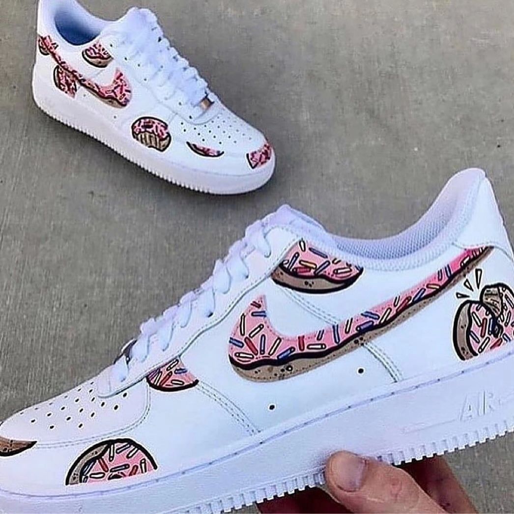 Pink Donut Custom Nike Air Force 1