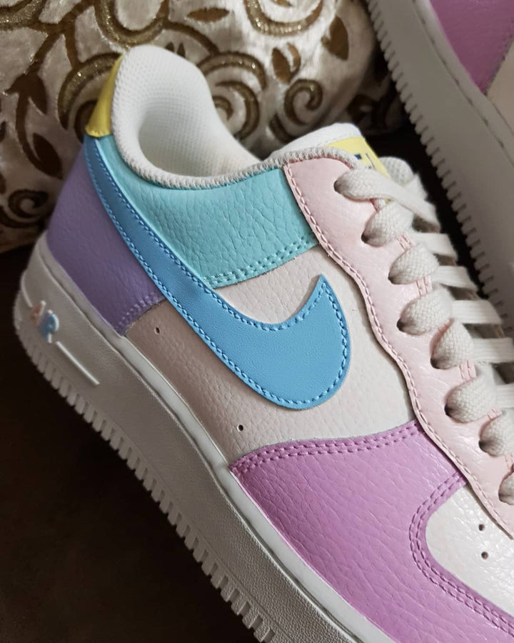 Blue Purple Pink Gold Custom Air Force 1