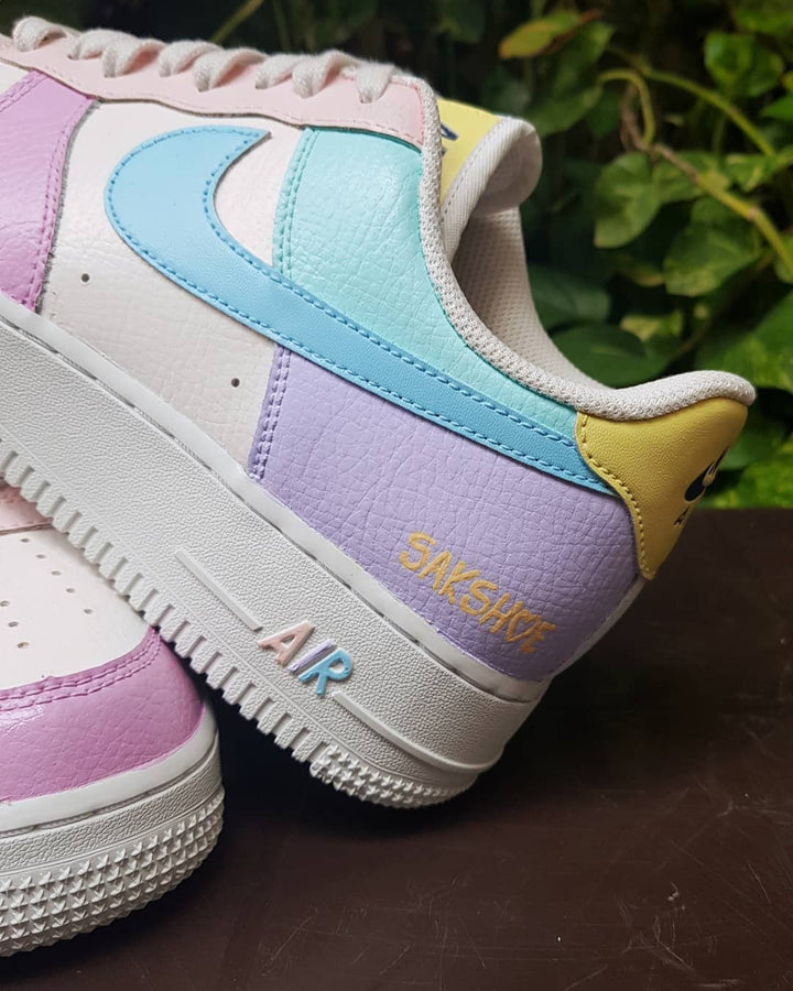 Blue Purple Pink Gold Custom Air Force 1