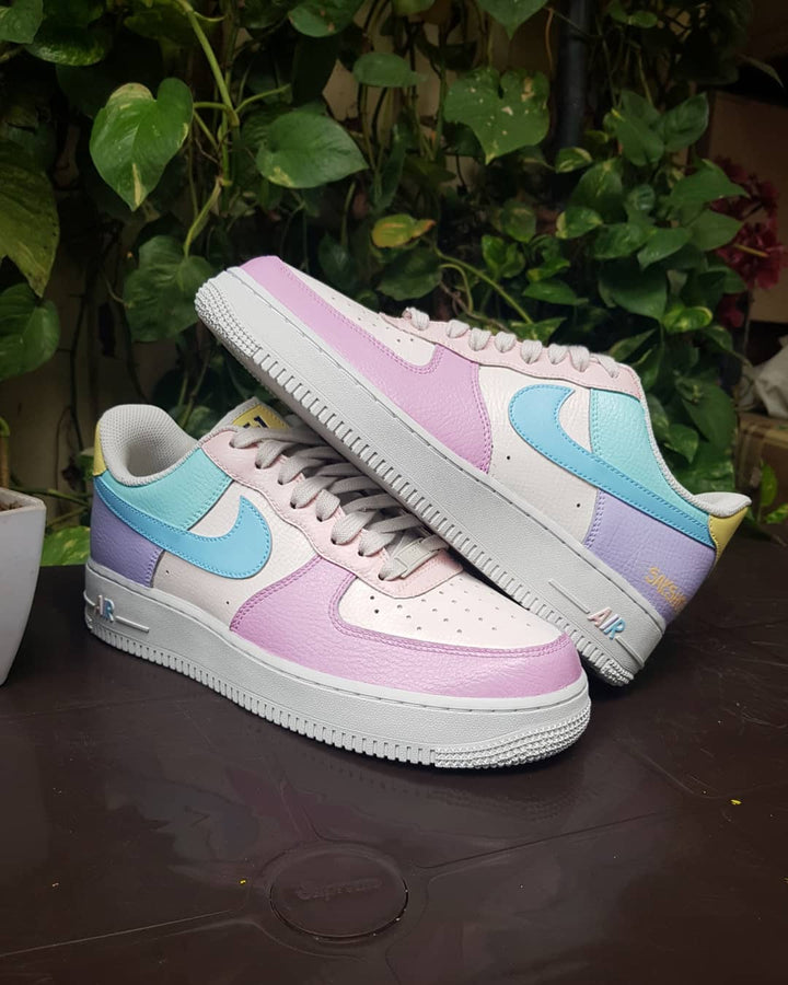 Blue Purple Pink Gold Custom Air Force 1