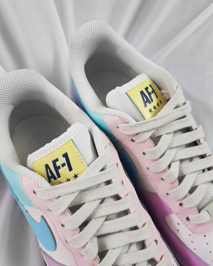 Blue Purple Pink Gold Custom Air Force 1