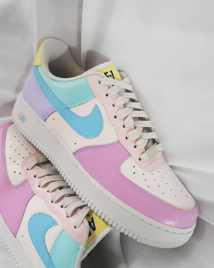 Blue Purple Pink Gold Custom Air Force 1