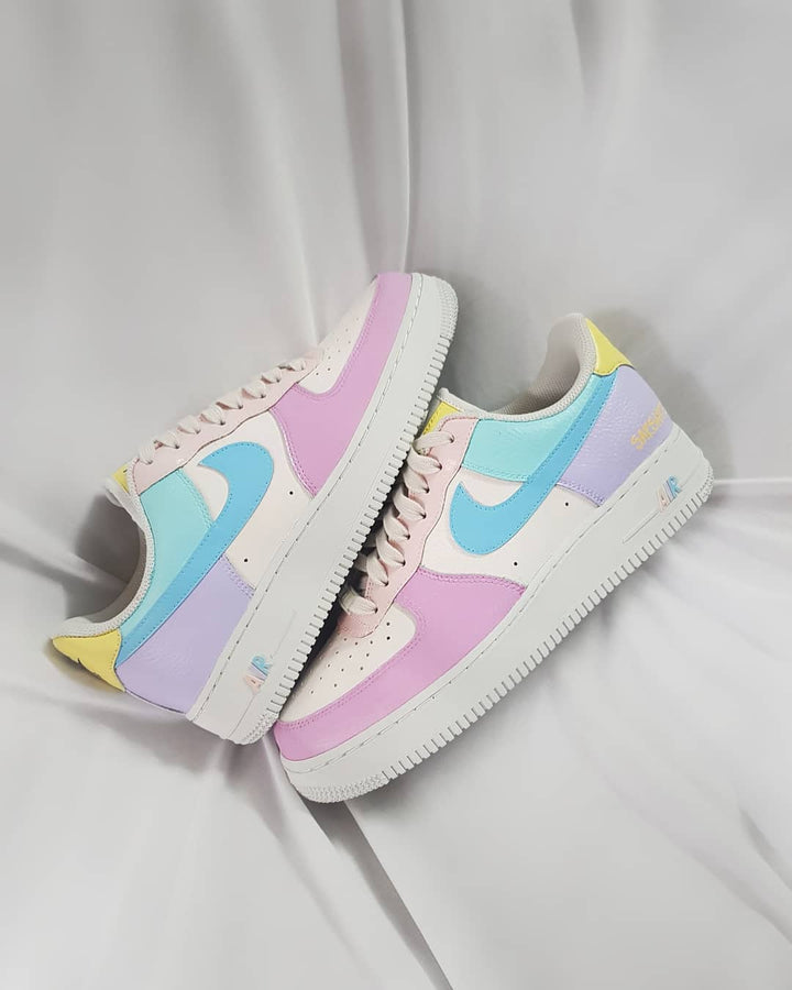 Blue Purple Pink Gold Custom Air Force 1