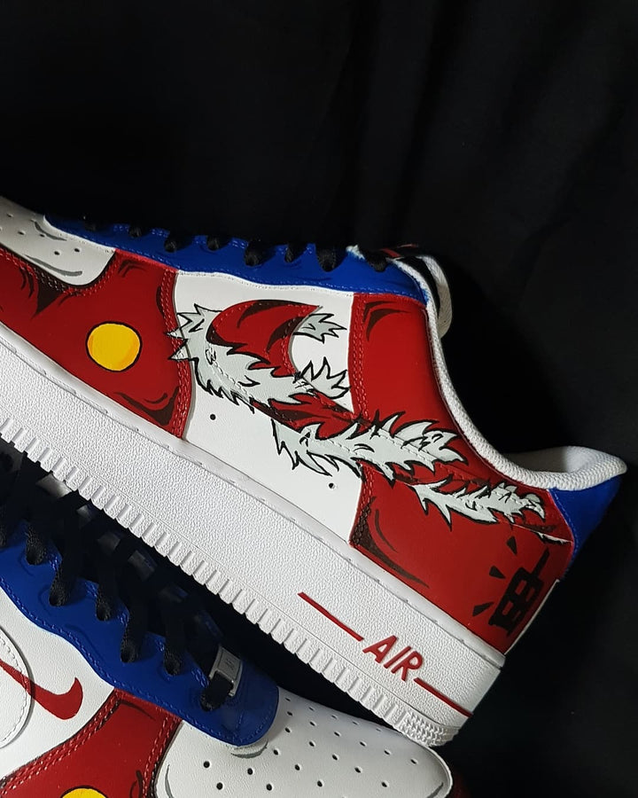 Cartoon Role White Red Dark Blue Custom Air Force 1