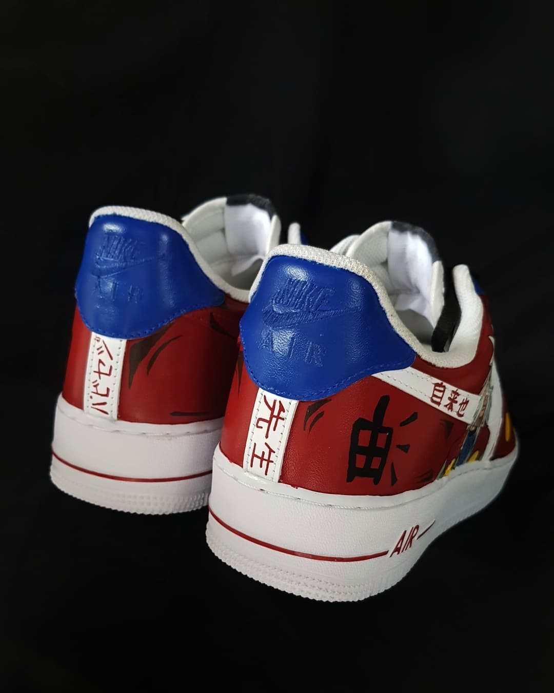 Cartoon Role White Red Dark Blue Custom Air Force 1