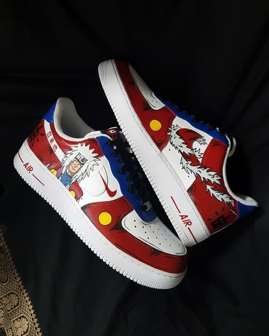 Cartoon Role White Red Dark Blue Custom Air Force 1